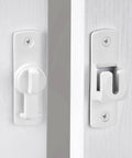 Matte White Barn Door Lock Latch Set 90 To 180 Degree Right Angle Gate Lock For Cabinets Bathrooms And Sliding Doors Aluminum Alloy Heavy Duty Hardware Space Saving Door Security