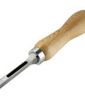 Solid Ash Mortise Chisel Handle With Pro Grade Easy Grip For Woodworking, 6.5 Inch Length, Fits 5/8 Inch Chisels, top view.