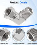 One Half Inch Male NPTF To One Half Inch Female NPSM 90 Degree Swivel Elbow Adapter For Hydraulic Lines And Fittings High Flow And Durability Heavy Duty Construction, carbon steel elbow fitting