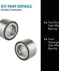 Front Wheel Bearing Set For 2005-2019 Toyota Tacoma Driver Side And Passenger Side Replacement Kit Includes Both Bearings And Direct Fit For Easy DIY Installation, showing two bearings on a white background.