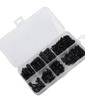 180 Piece M3 Nylon Hex Standoff Spacer Kit With Flat Head Screws And Nuts For Electronics RC Drones And Computer Hardware Assembly Includes Six Spacer Types And 60 Nuts And Screws For Easy DIY Projects in a compartment box