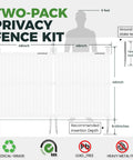 Outdoor Privacy Fence Panels For AC Units And Trash Cans, Two White Vinyl Panels, 48 By 48 Inches, measurement diagram