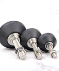Heavy Duty Adjustable Furniture Levelers Set Of 4 Swivel Feet With No Sweat Threaded Adjustments To Knock Wobbling Right Out Of Tables Chairs And Cabinets Fast, three sizes of swivel feet on white background.