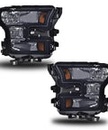 Ford F150 Headlight Assembly Replacement Left Right Pair For 2015 2016 2017 Smoky Lens Black Housing Amber Reflector