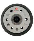 Front view of a 6 Inch Hook And Loop Backing Pad For Polisher 7424 7424XP 18001 Heavy Duty Beefy Durable Spare Part with multiple holes.