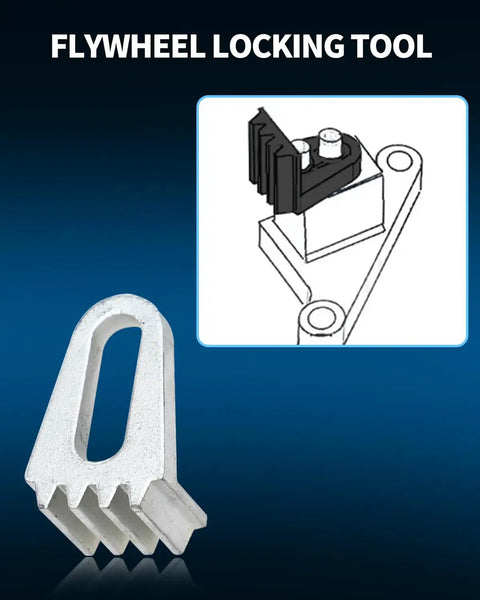 Flywheel locking tool from Camshaft Actuator Locking Timing Tool Kit For GM Ecotec 2.0 2.4 Engines Includes Cam Phaser Retainer