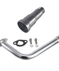 Three Stage Exhaust System With Stainless Silver Tip For Predator 212cc And 196cc 6.5HP Engines, Honda GX160 GX200, Coleman CT200U BT200X