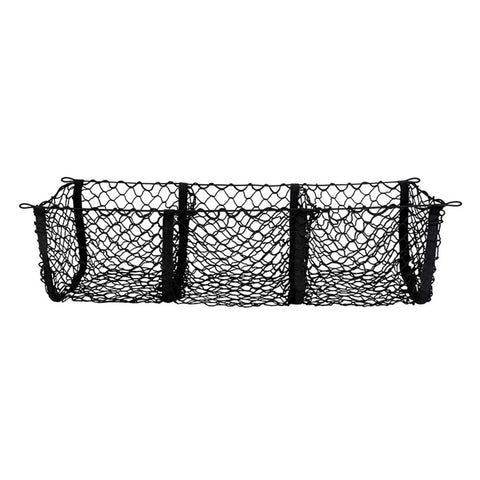 Dang Solid Rear Cargo Net Compatible With Tesla Cybertruck 2024 Plus, black bungee net with heavy duty hooks.