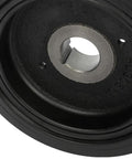 Close-up of black Engine Harmonic Balancer Crankshaft Pulley Replacement for Nissan Infiniti 2.0L Vehicles 1991 2013