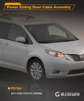 Sliding Door Cable for Toyota Sienna 2011 2020 Rear Left Driver Side Oem Grade Direct Replacement No Trim Required Auto Door Spool Control Cable Repair Kit Power Sliding Door Wire Without Motor Replace 85016 08011