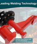 Close-up of Heavy Duty 2 Pack Shipping Container Wheels Kit With 8-Lug Axles, highlighting welding technology and durability.