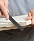XAQISHIRE 6-inch flat file with double-cut teeth, high-carbon steel; single-hand, no handle, shaping wood