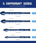 Blue upgraded serrated masonry drill bit set with four sizes: 12mm (1pc), 10mm (1pc), 8mm (1pc), 6mm (2pcs).