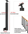 Rock Solid Heavy Duty Side Mount Railing Kit Featuring Powder Coated Wrought Iron Balusters And Support Columns with customizable height