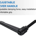 4 Pack Rock Solid M6 Lever Handles With 25mm Metric Threads Black Quick Grip Clamping Latches For Tool Sheds And CNC Routers Instant Lock Zero Play Built Like A Tank Hardware Kit Nuts And Washers Included - Adjustable clamping lever handle in black