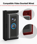 Adjustable 30 To 55 Degree Doorbell Angle Mount showing size comparison with Ring Video Doorbell Pro.