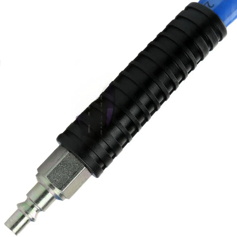 Heavy Duty Compressed Air Piping Connectors Fit For Workshop Featuring Anti Marring Steel Inner Construction Brass Ends For Smooth Up To 300 PSI Flexibility Rock Solid Build Great For Garage Repairs Getting Stuff Done Fast When Needed, black air hose connector