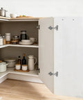No-Fuss Wide Opening Cabinet Hinges Set With Two 165 Degree And Two 135 Degree Soft Close Concealed European Hinges on open door