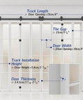 12 Foot Bi Folding Sliding Barn Door Hardware Track Kit for Interior Use Supports Eight Panels That Fold To Both Sides
