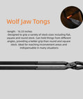 Two Piece Wolf Jaw Blacksmith Tongs And Hammer Set For Knife Making High Carbon Steel Forging Tools For Bladesmithing