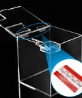 Six Pack Self Adhesive Cabinet Hinges With Stainless Steel Shafts Clear Acrylic 75mm Transparent Hinges for Display Stands