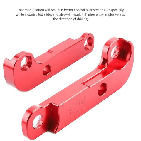 Red Drift Lock Adapter For E36 Steering Angle Upgrade, Twenty-Five Percent More Turning, CNC Milled Aircraft Grade Alloy
