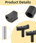 Roof Vent Lift Arm Knob Kit K1140-09 for Manual Lift Systems, black knobs with threaded screw detail.