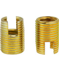 50 Pieces Self Tapping Thread Inserts Kit For Metal And Plastic Repair No Tap Needed M3 To M12 Includes Install Tool Screw Bushing Set Easy Quick Install Durable Thread Repair brass threaded inserts, slotted design