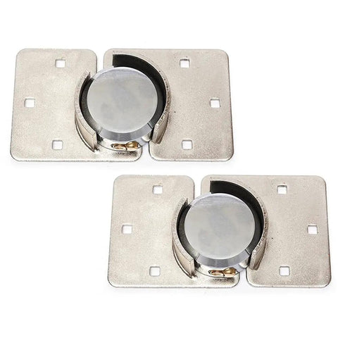 Two Pack Beefy Shackle Padlocks For Garage And Shed Doors With Keys Heavy Duty Chrome Plated Steel Lock Anti Cut Anti Saw Security