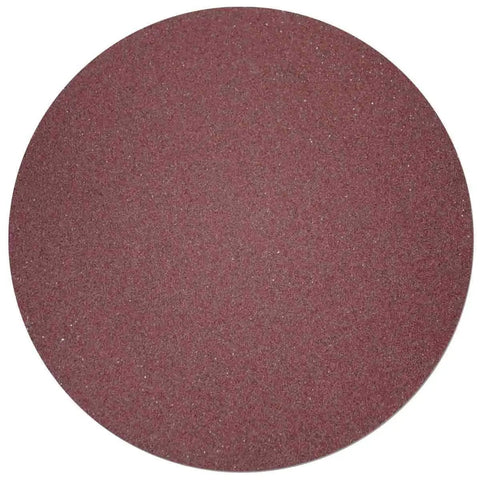 Close-up of one disc from 220 Grit Aluminum Oxide Sanding Discs 5 Pack With Loop Backed Design For Clean Clog Resistant Sanding On Wood Metal And Plastic