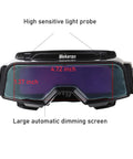 Front view of Auto Darkening Welding Goggles With Adjustable Sensitivity And Wide Shade 4/9-13, 4.82 x 1.37 Inch Viewing Area
