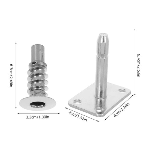 4 Pack Sofa Height Adjustment Hinge Screws For Headrest And Armrest Upgrades Universal Recliner Parts 2.5x1.3 Inch metal pieces