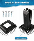 Single Pack Heavy Duty Glass Railing Spigot SS304 Clamp Brackets For Balustrade Stairs Pool Balcony, 200 Lb Load Tested