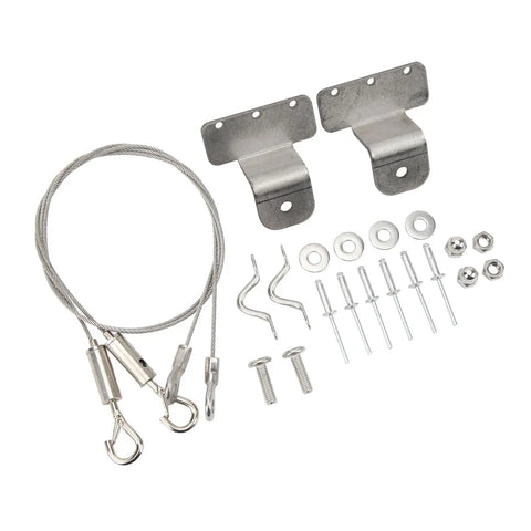 Heavy Duty Adjustable Stainless Steel Hatch Latch Lanyard Cable For RV And Yacht Doors, Rock Solid Wire Drawstring Kit, 2 Pack
