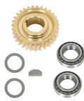 Drop In Replacement Worm Gear Kit With Bearings Races And Spacers For MTD Troy Bilt Horse Tiller, gear and components shown