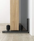 Sliding Barn Door Floor Guides Adjustable Stay Roller Hardware Kit With Smooth Ball Bearings Flat Bottom Design