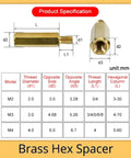 Dope Brass PCB Standoffs Hex Spacers Kit For Motherboard M2 Through M5 Sizes Male And Female Threaded Pillars Fixing Screws DIY Electronics Mounting Corrosion Resistant Brass Includes Up To 50 Pieces, M2-M4 size chart