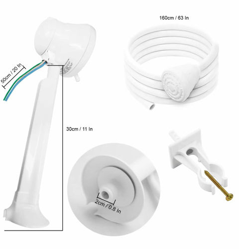 Electric Shower Heater 110V 4400W No Fuss Instant Hot Water With Four Temperature Settings Cold Warm Hot Super Hot includes hose