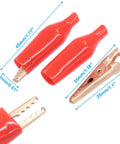 Pro Grade Copper Alligator Clips Set 35mm Insulated Crocodile Clips For Electrical Testing And DIY Projects with dimensions