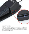 Universal Sustain Pedal For Digital Pianos And MIDI Keyboards, Non Slip Wide Slope Foot Pedal With Polarity Switch close-up.