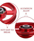 Close-up of red Two Pack Aluminum Alloy Fitness Pulley Wheels for Weight Lifting Equipment, showing smooth operation and durability.