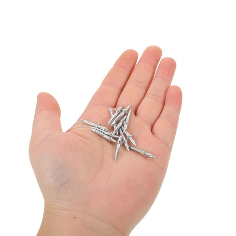 Double Headed Baseboard Screws For Solid Wood Trim And MDF Skirting, High Carbon Steel No Mark Invisible Nails in hand