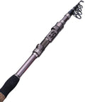 Telescopic Fishing Rod For Travel And Bass And Trout Angling With 24T Carbon Fiber Construction CNC Machined Reel Seat And Comfortable EVA Handle Silver 1.8m 5.9ft Portable Pole Saltwater Resistant Ceramic Ring Guides For Smooth Casting