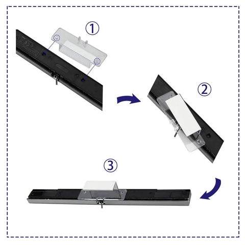 Installation steps for USB Sensor Bar For Nintendo Wii And Wii U, Replacement Wired Infrared Ray Sensor Bar, Plug And Play USB Powered