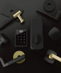 Heavy Duty Motorized Touchscreen Keypad Smart Deadbolt Hooks Up To August Wifi Bridge And DoorSense For Absolute Zero Fuss Auto Lock Home Security constructed in rich oil rubbed bronze.