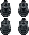 4 Pack Universal CV Joint Boot Kit With Silicone Telescopic Sleeves For Drive Shaft Dust Cover Replacement Includes 12 Stainless Steel Clips Black