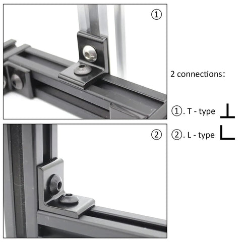 Check Out These 10 pcs Of Heavy Duty Aluminum Extrusion Profiles And Corner Brackets That Are Super Durable And Perfect For Any Wild Project or Cool Build. T-type and L-type corner brackets for aluminum profiles.