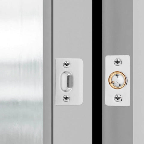 4 Sets Adjustable Door Ball Catch Latch With Strike Plate For Wood Doors Stainless Steel And Copper Interior Closet Cabinet Easy Install Durable Spring Closure For Secure Smooth Door Operation