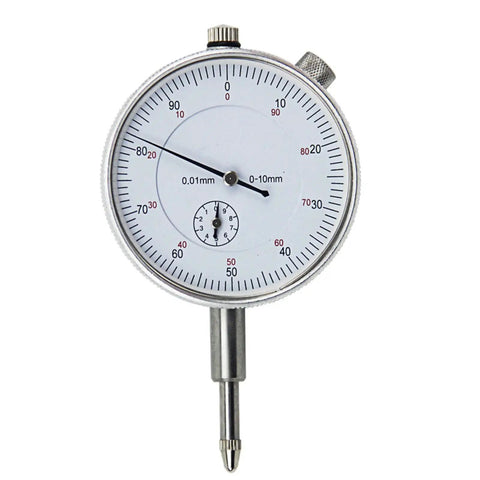 Garage Ready 0 To 10 mm Clock Dial Test Indicator With 0.01 mm Precision Readout Outer Measuring Gauge and One Quarter Inch Lug Hole