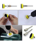 Check out these 191 Pieces Of One Inch Sanding Discs With Hook And Loop Fastening System Plus A Backing Pad For Wet Or Dry Sanding Jobs That Peel Switch In Seconds Without Tools And Dust Venting Holes Keep The Area Clean While You Work Like A Pro showcasing a backing pad with sanding discs in use.